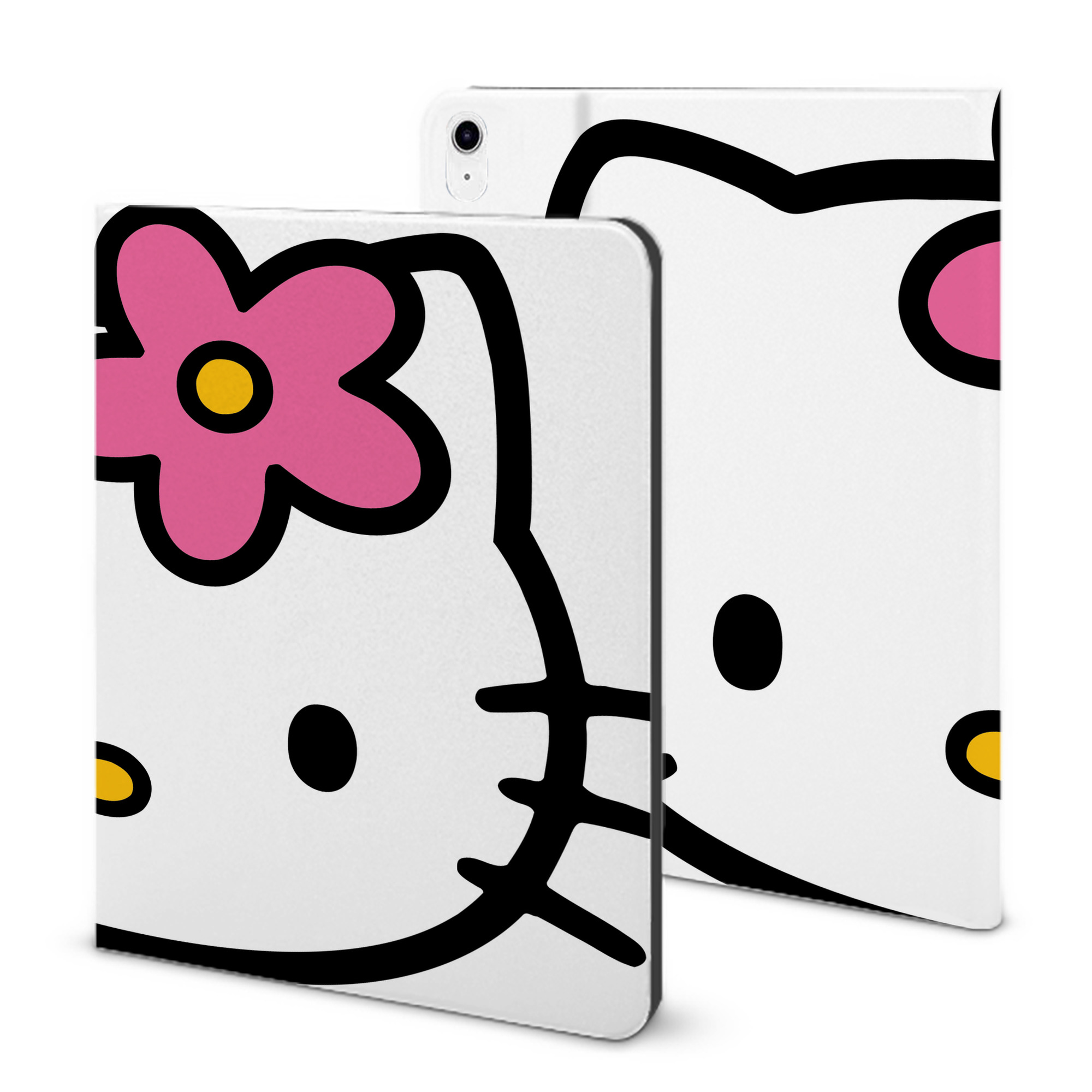 （画像用） Hello Kitty ハローキティ IPad ケース ブック型 PUレザー TPU 耐衝撃 軽量 薄型 ペン収納なし 全面保護 IPad 各モデル対応
